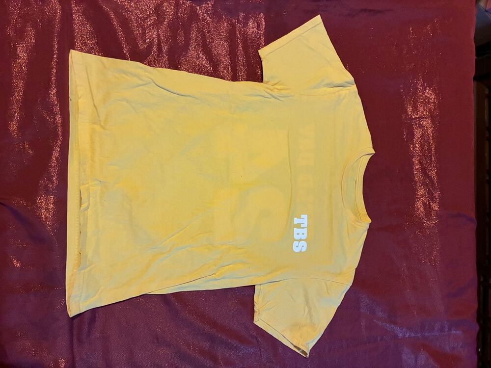 Field Day Shirt Mens L Yellow Short Sleeve Back Print 24 TBS Graphic Event Tee